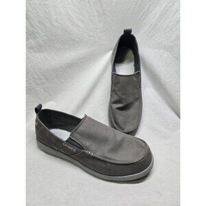 Crocs Walu Slip On Loafers Mens 14 Casual Smoke/light Grey Shoes- No Insoles
